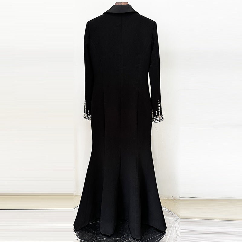 Crystal Embellished Blazer Evening Gown(MS300)