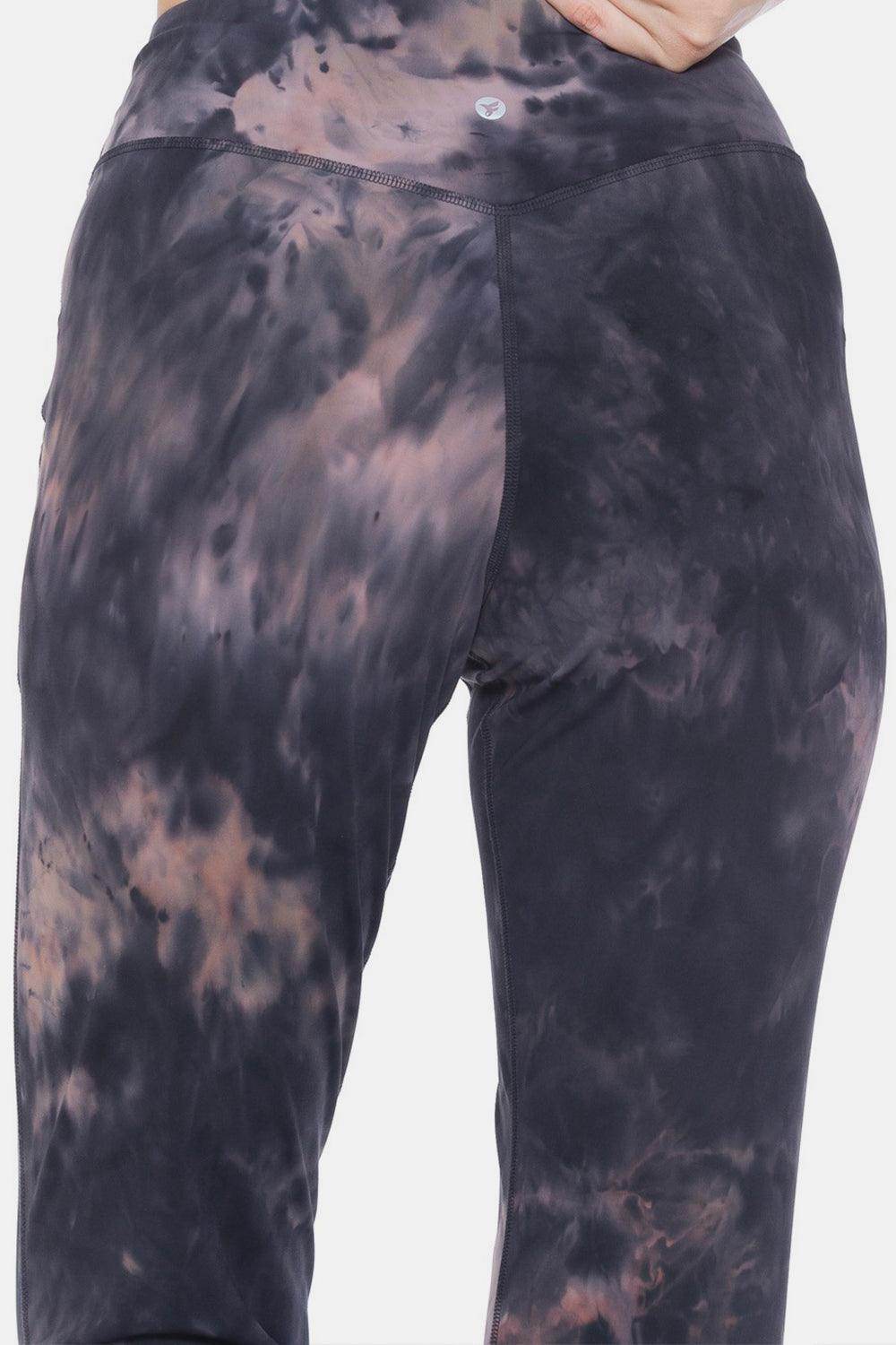 Leggings Depot Tie-Dye High Waist Cropped Leggings for Women