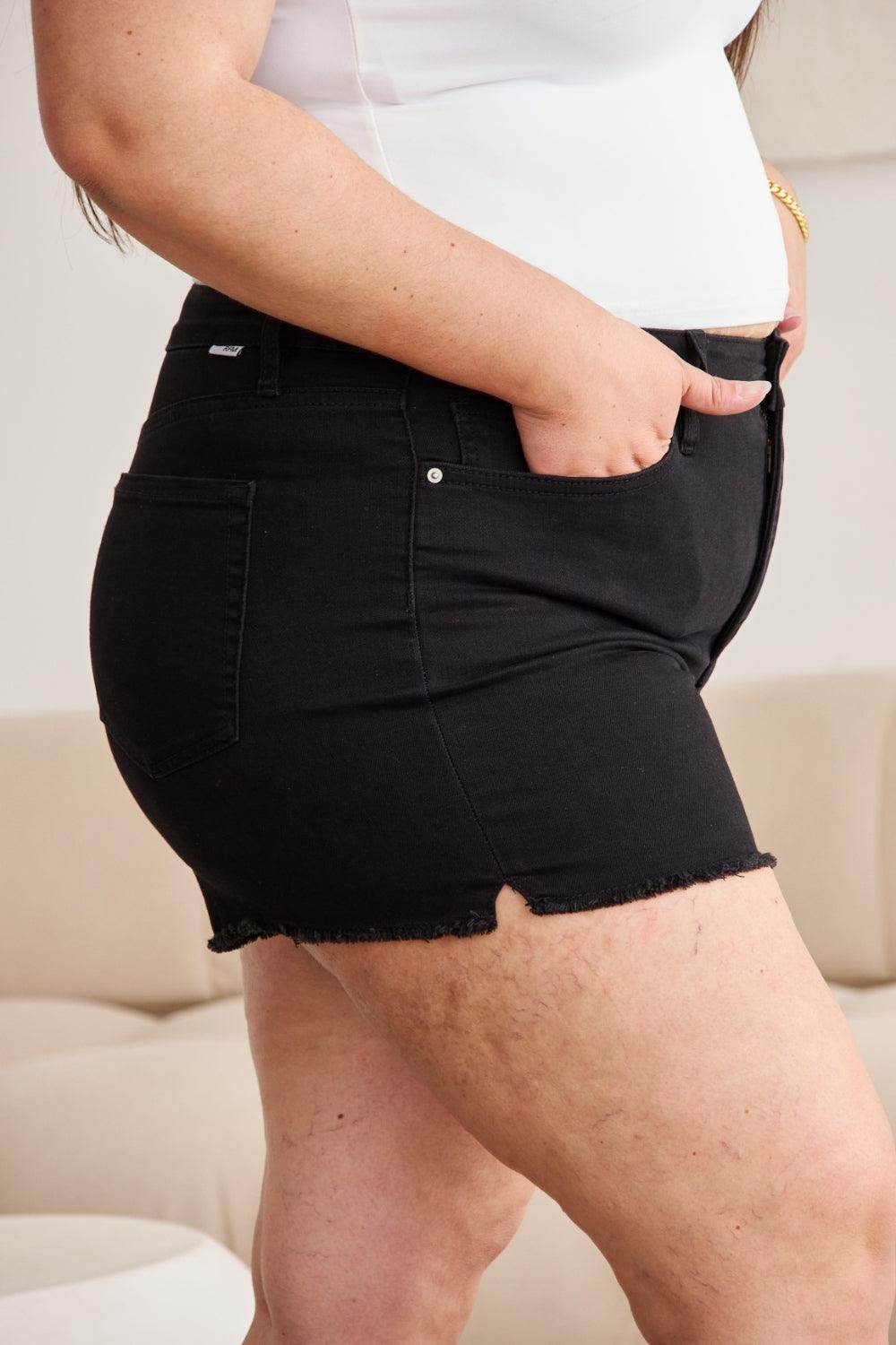 RFM Full Size Tummy Control High Waist Denim Shorts Women