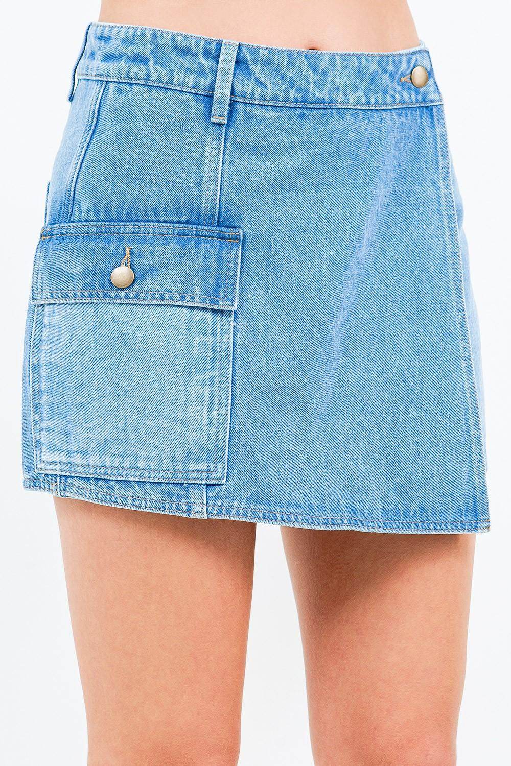 American Bazi Cargo Pocket Denim Skort for Trendy Style