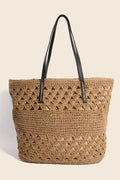 Fame Faux Leather Handle Tote Bag For Women