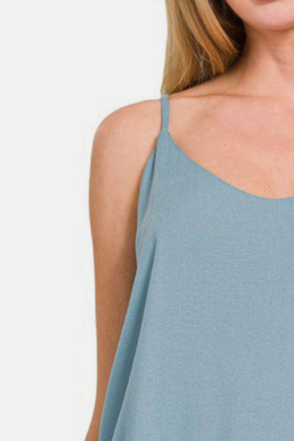 Zenana Two Layered Spaghetti Strap Cami for Women