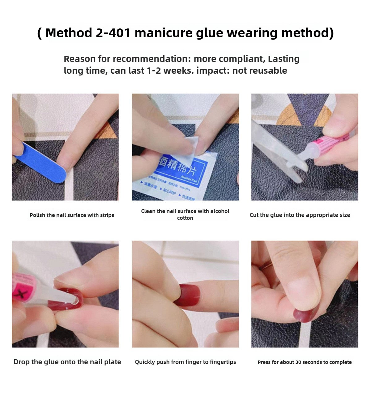 0967- Handmade press on nails fake nails removable
