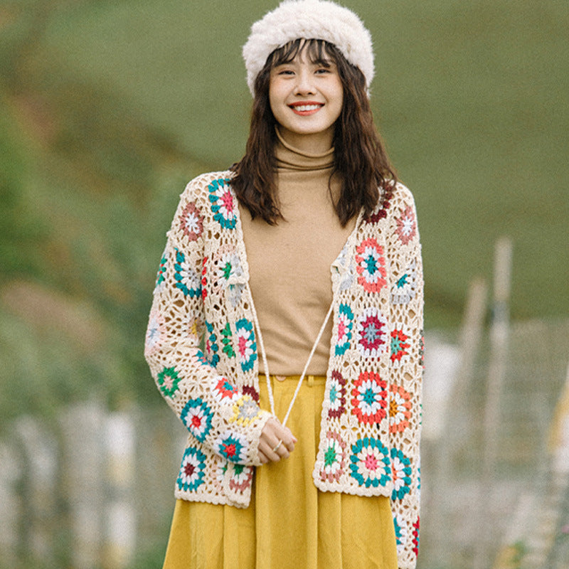 Women’s Hollow Hand Crochet Cardigan