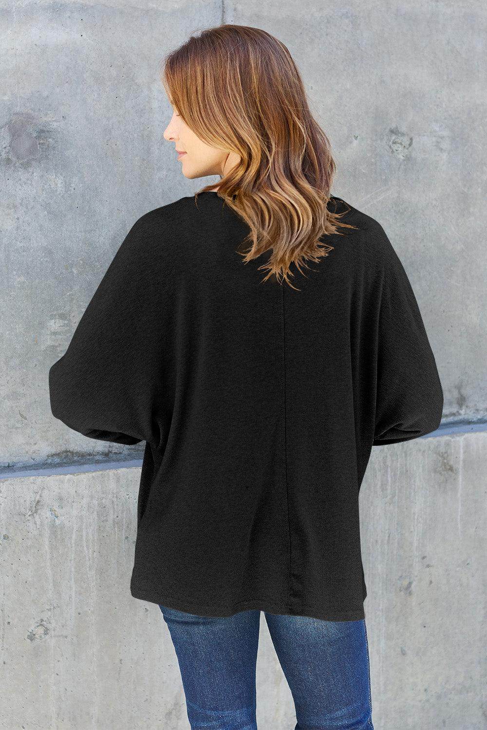 Double Take Full Size Round Neck Long Sleeve T-Shirt for Women