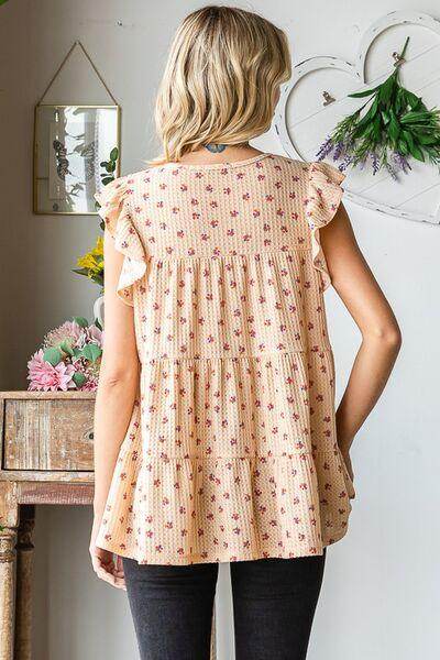 Heimish Full Size Butterfly Short Sleeve Floral Top Plus Size