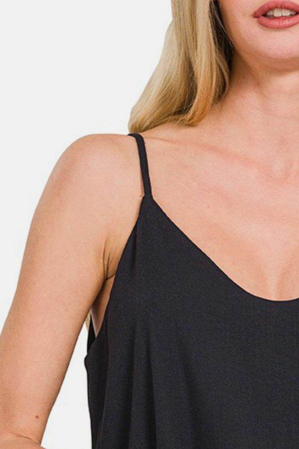 Zenana Two Layered Spaghetti Strap Cami for Women