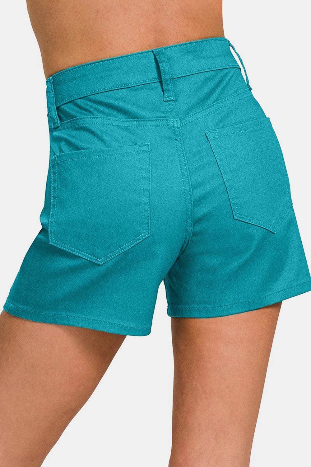 Zenana High Waist Denim Shorts for Women Summer Style