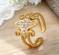 18K Gold Stainless Steel Natural Stone Ring