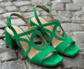 Women's Suede Hollow-Out Buckle Strap High Heel Sandals