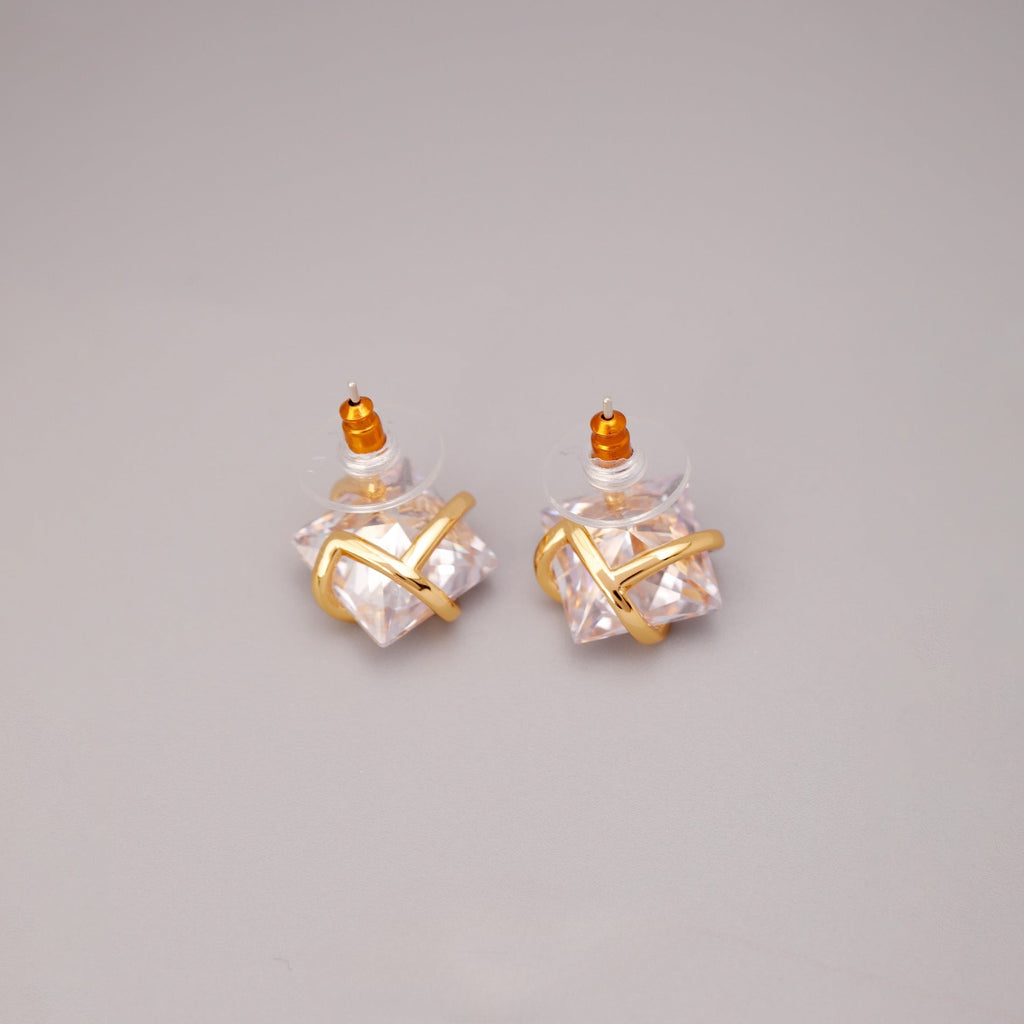 5A Gemstone Gold Plated Earrings