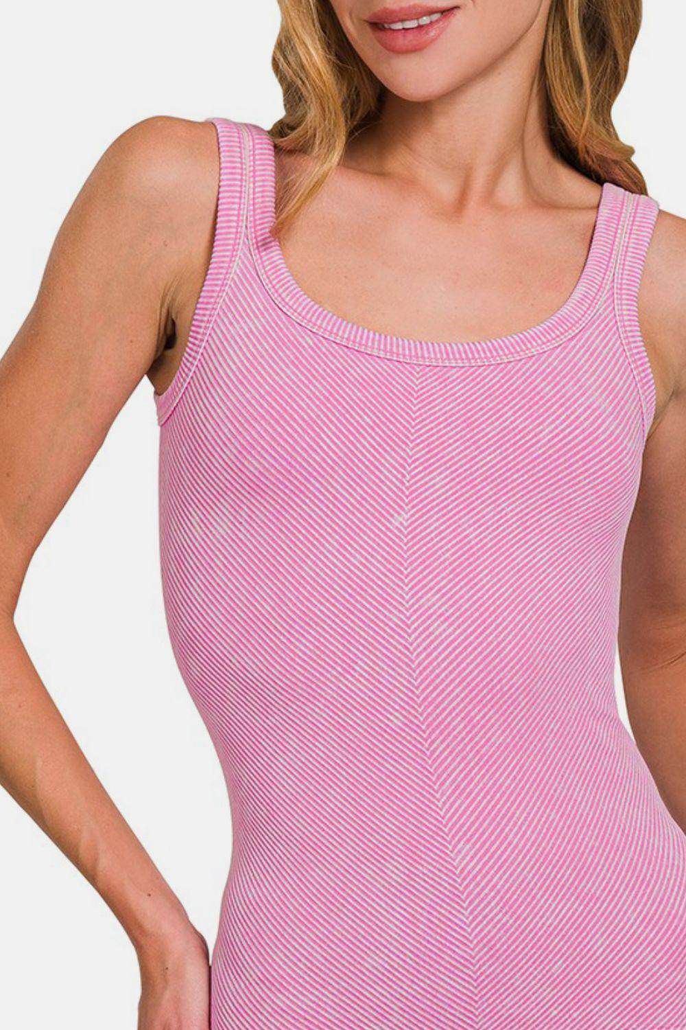 Zenana Ribbed Scoop Neck Tank for Effortless Style