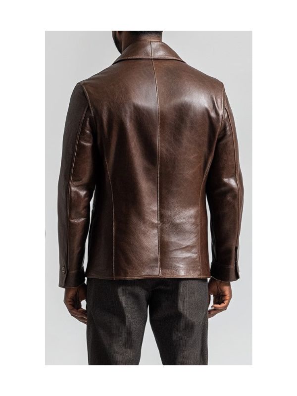 Edward Brown Premium Leather Blazer – Classic Brown Leather Jacket