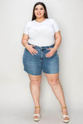 Judy Blue Full Size High Waist Slim Denim Shorts for Women
