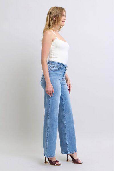 Judy Blue Full Size Wide Leg Jeans with Pockets for Women