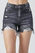 RISEN Full Size High Rise Distressed Denim Shorts for Women