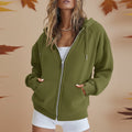 Women’s Zip Up Crop Sweatshirt – Fleece Lined Casual Hoodie