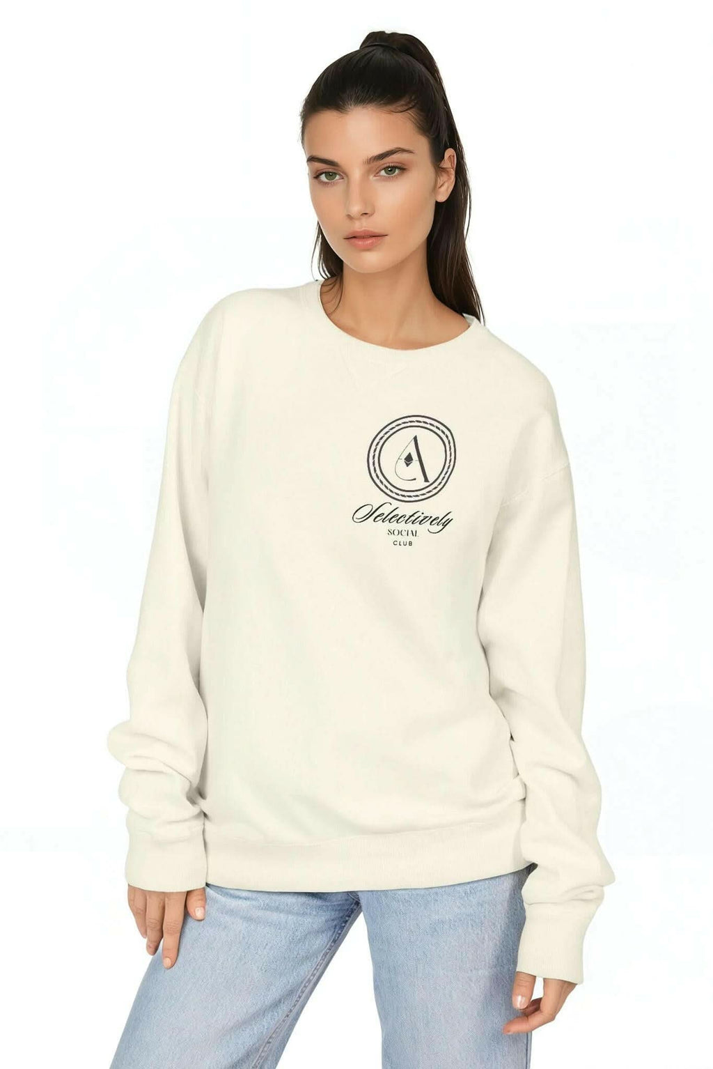 Heather Graphic Crewneck Sweatshirt