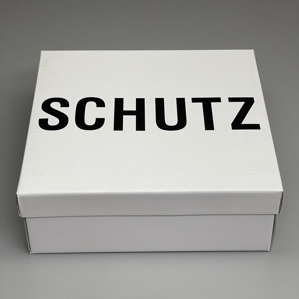 SCHUTZ Keefa Casual Women's Leather Sandal Black Platform 4" Heel Shoes Sz 9.5B (New)