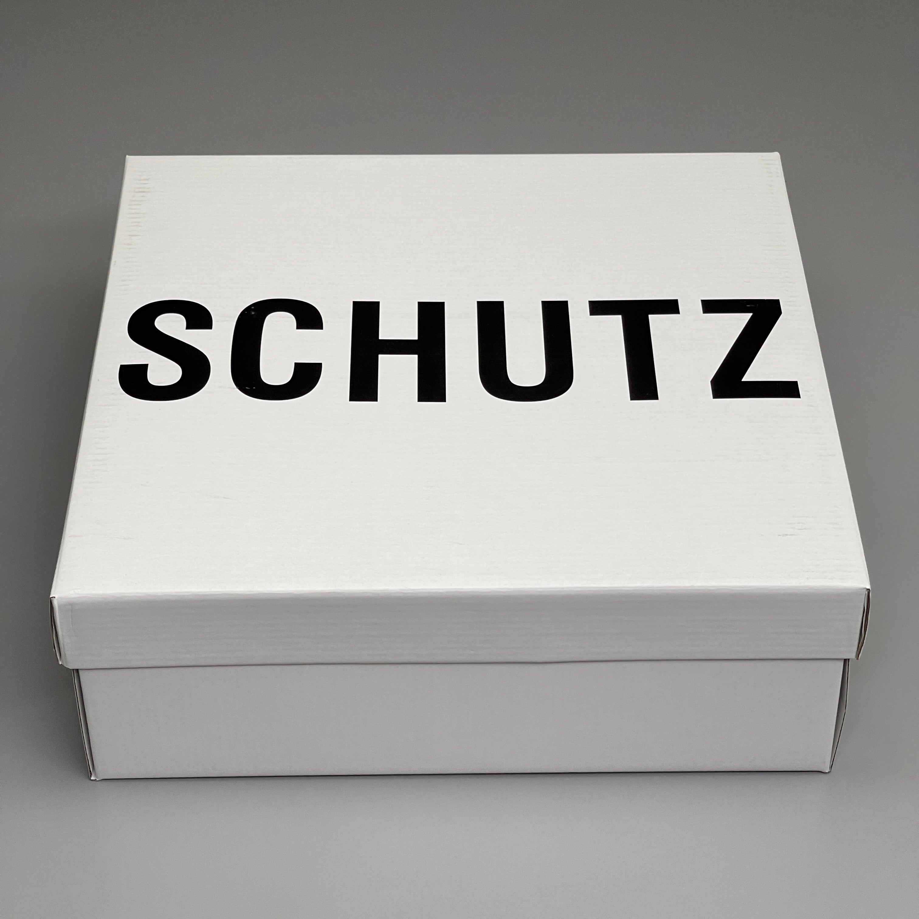 SCHUTZ Keefa Casual Women's Leather Sandal Black Platform 4" Heel Shoes Sz 9.5B (New)