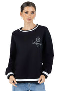 Lisa Printed Round Neck Pullover Sweatshirt