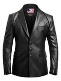 Men Black Leather Blazer – Leather Blazer for Men