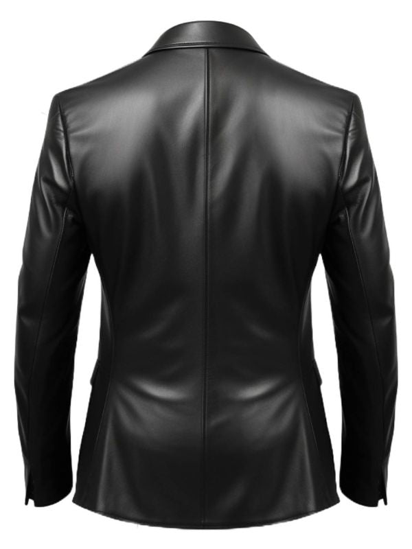 Men Black Leather Blazer – Leather Blazer for Men