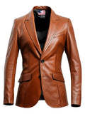 Men Brown Leather Blazer – Leather Blazer for Men