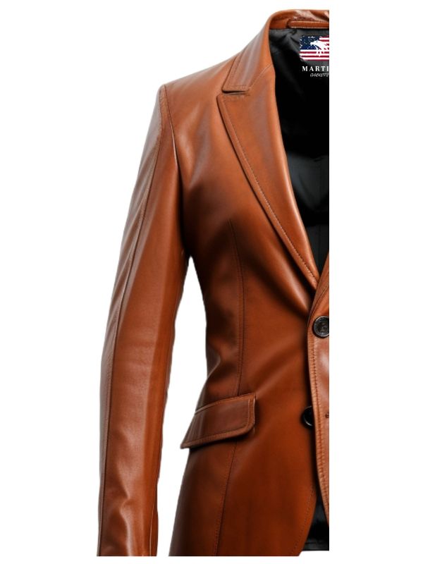 Men Brown Leather Blazer – Leather Blazer for Men