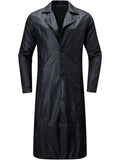 Men Leather Long Coat