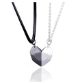 2pcs matching necklaces for couples Magnetic Lovers Heart necklaces Suction Wishing Stone