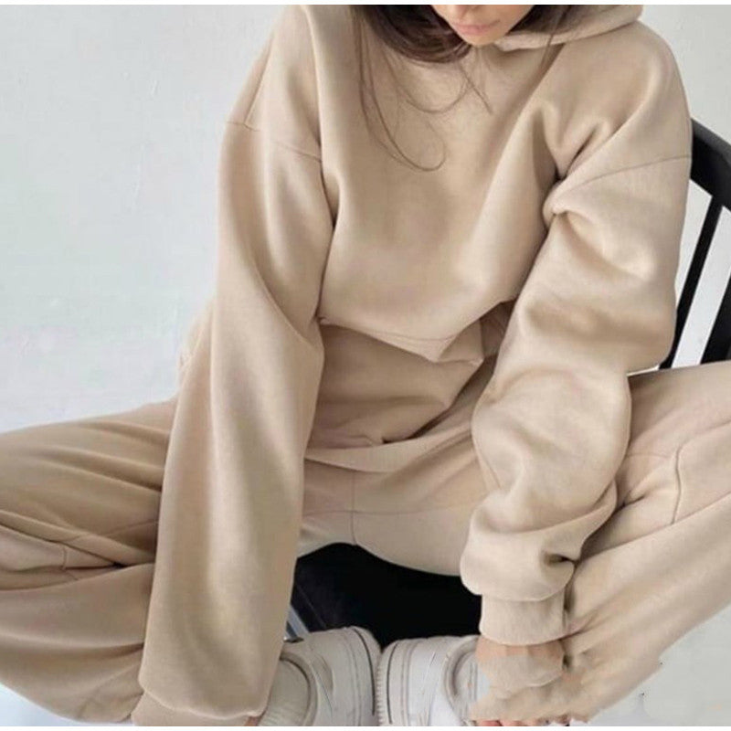 Tracksuit  Fleece Sweatshirts Two Piece Set Oversized Sports Hoodie Suit