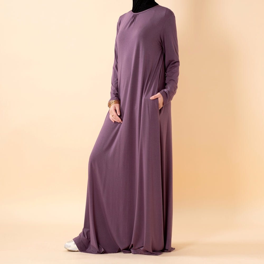 Serenity Veil Set | Premium Lenzing™ Modal Khimar & Dress Two-Piece Set (MK026)