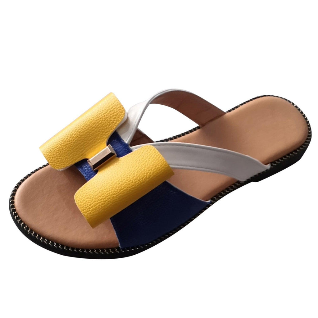 Summer Women Slippers Cute Butterfly-Knot Casual Sandals Lady Slides Flats Slip-On Women Shoes Butterfly Slippers Soft Bottom Comfy Sandals Bathroom Garden Casual Slippers Open-Toe Breathable Travel Shoes