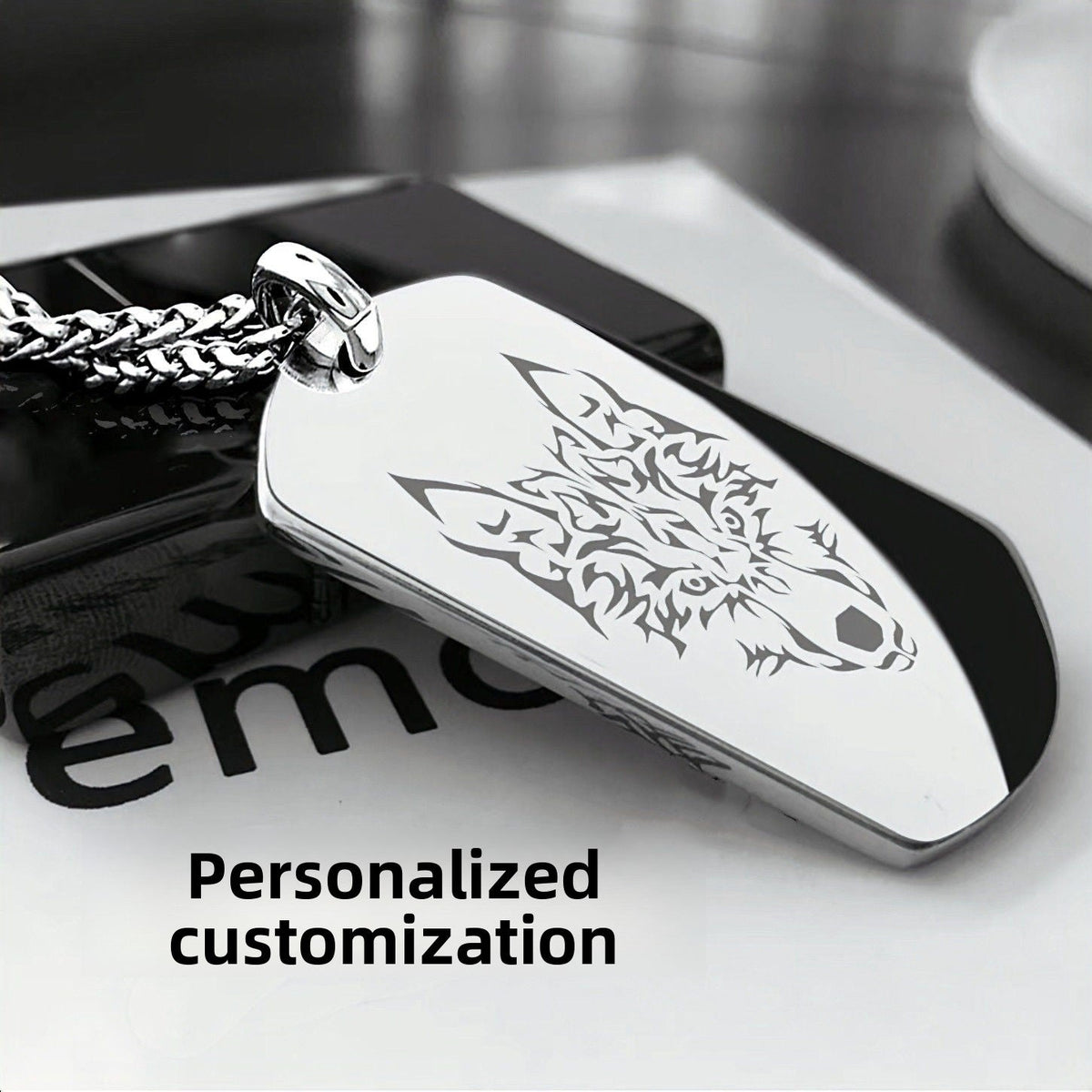 Custom Necklace Female Pendant Dog Tag Personalized Stainless Steel Ladies Birthday Gift