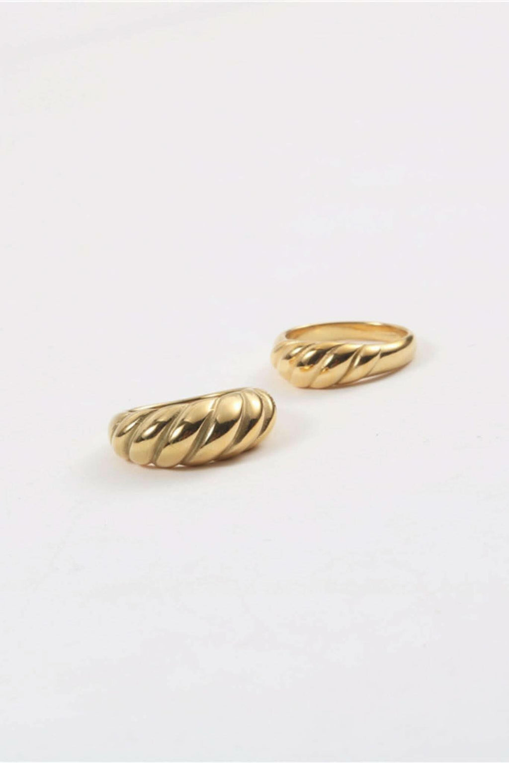 Waterproof 18K Gold-Plated Croissant Ring