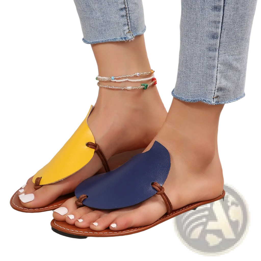Women's Leaf Design Casual Flat Flip Flop Sandals