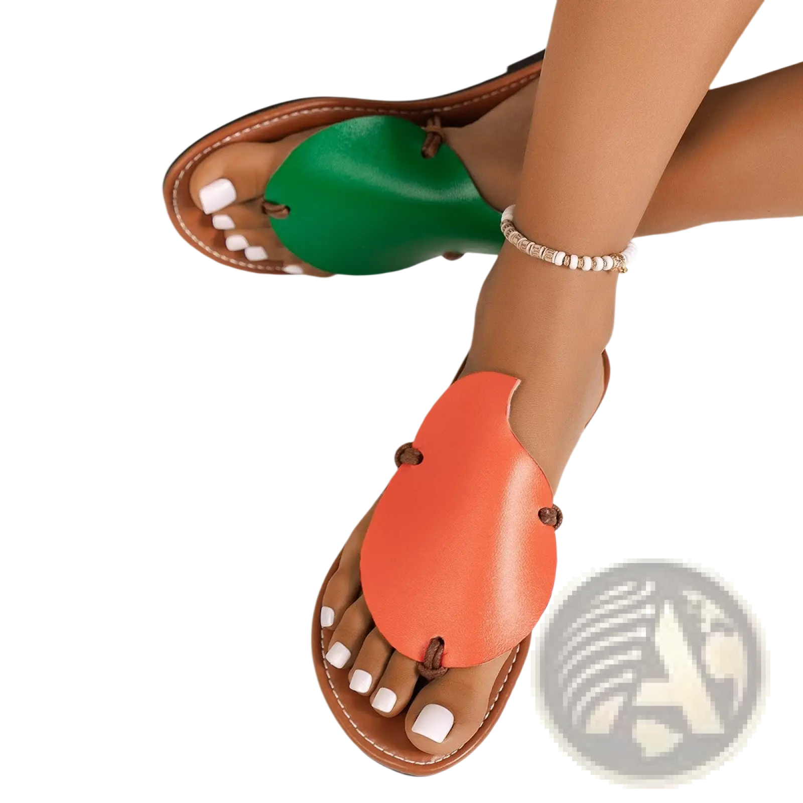 Women's Leaf Design Casual Flat Flip Flop Sandals