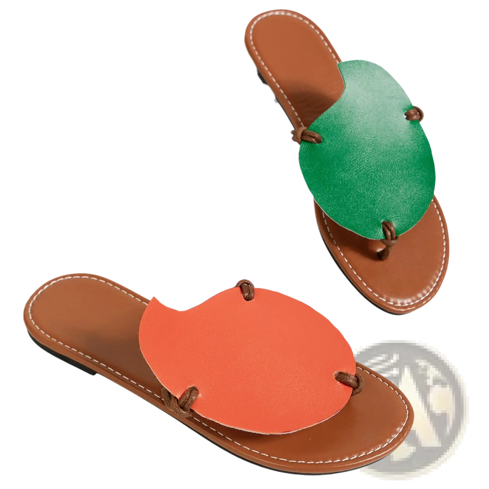 Women's Leaf Design Casual Flat Flip Flop Sandals