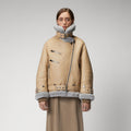 Women’s Shearling Aviator Leather Jacket