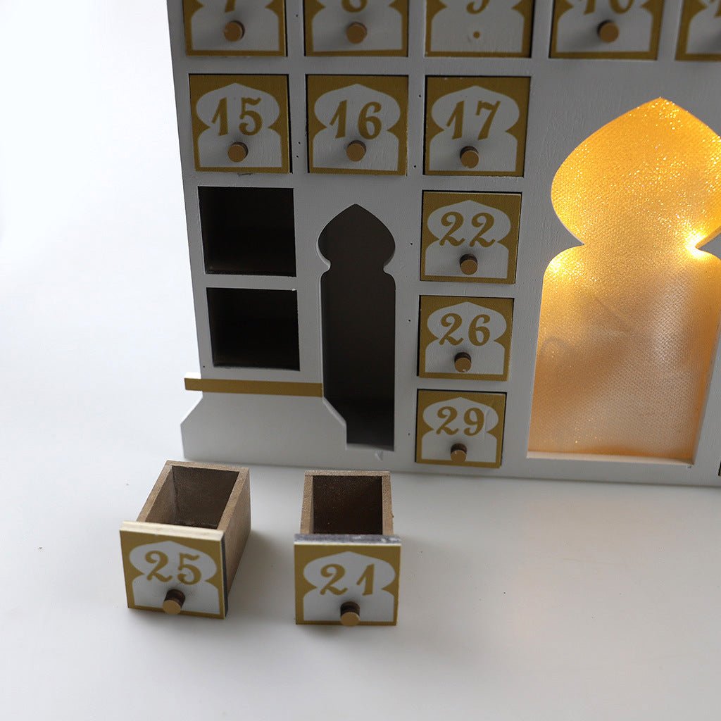 Wooden Arabic Castle Ramadan Countdown (MAC384)